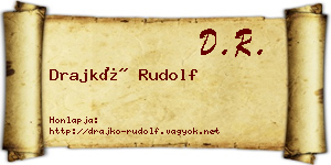 Drajkó Rudolf névjegykártya