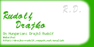 rudolf drajko business card