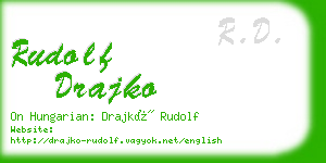 rudolf drajko business card